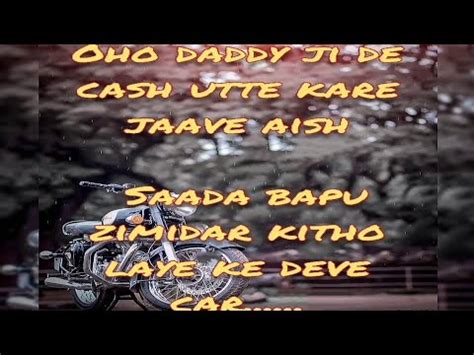 daddy ji de cash|Bapu Zimidar Lyrics.